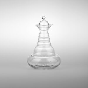 Karaffe Alladin 1,3l Platin - Blume des Lebens - mundgeblasen