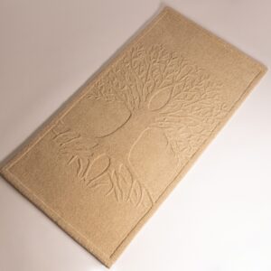 Handgetufteter Teppich Läufer - Lebensbaum - Natur