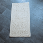 Handgetufteter Teppich Läufer - kleiner Lebensbaum - Natur