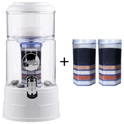 neueweltshop-acalaquell-standwasserfilter-einsteigerpaket-premium-mini-kristallklar-weiß