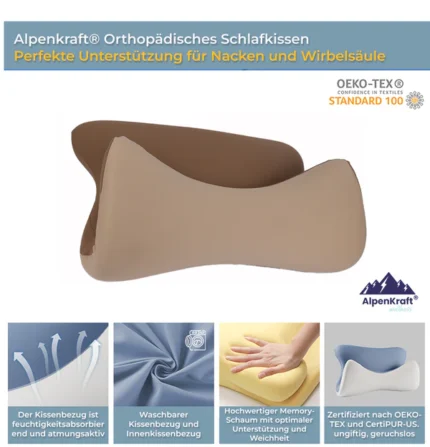 Das AlpenKraft® orthopädische SchlafGut-Kissen – Bild 4
