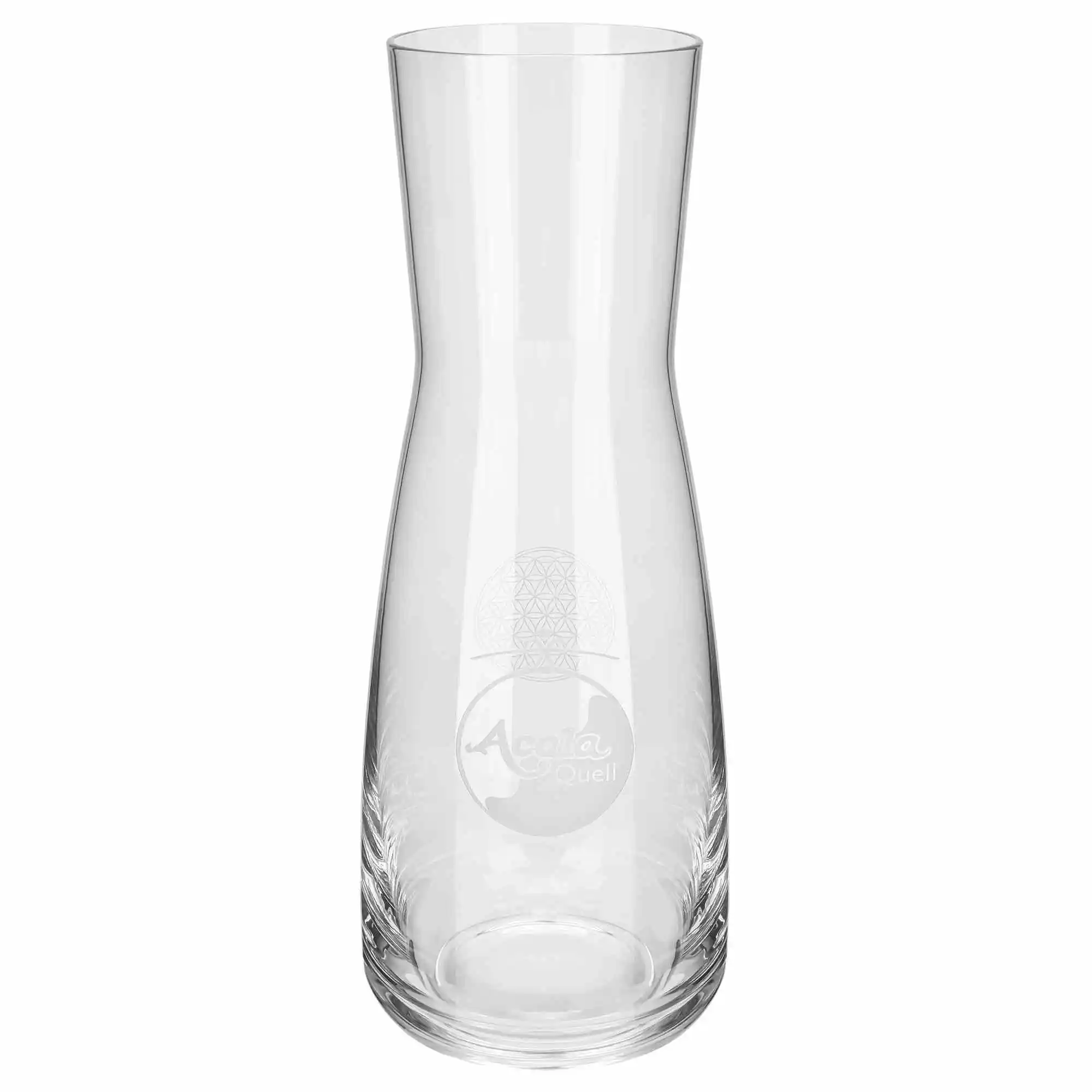 Acala Glas-Karaffe Aurora 1 Liter mit Gravur Blume des Lebens Acala Glas-Karaffe Aurora 1 Liter mit Gravur Blume des Lebens