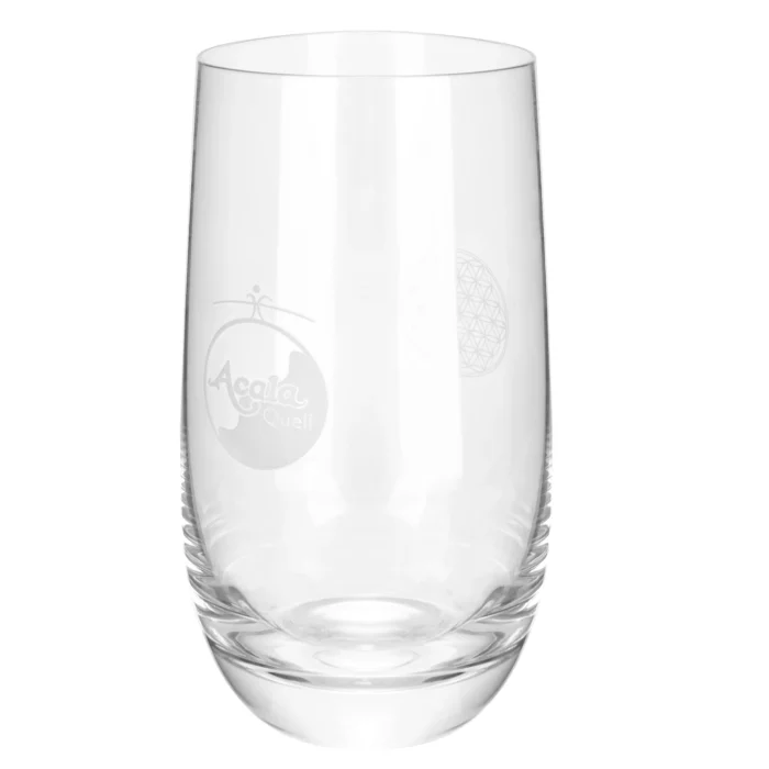Acala Trinkglas Valentin 350 ml mit Gravur Blume des Lebens