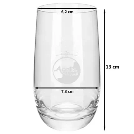 Acala Trinkglas Valentin 350 ml mit Gravur Blume des Lebens