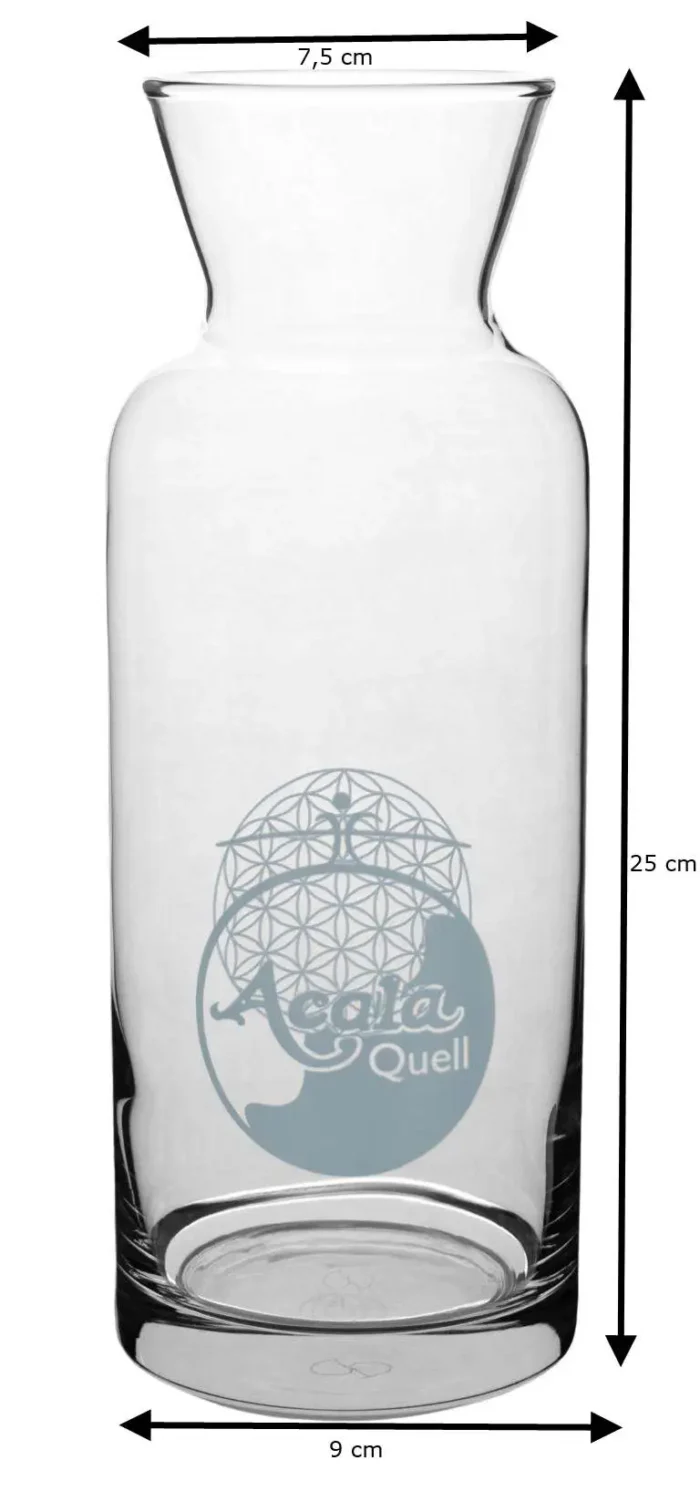 Acala Glas-Karaffe Lisa 1 Liter – wahlweise mit Zirbenholz-Kugel