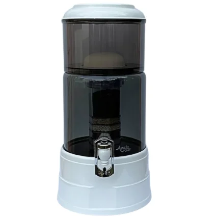 AcalaQuell Mini Wasserfilter Anthrazit mit kleinem Logo / Weiß