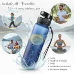 AcalaQuell TravelGo 1,0 L Tritan Trinkflasche mit Fruchtsieb
