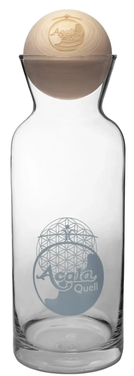 Acala Glas-Karaffe Lisa 1 Liter – wahlweise mit Zirbenholz-Kugel