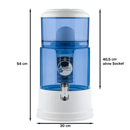 AcalaQuell Advanced Wasserfilter – Maße 54 cm hoch, Ø 30 cm