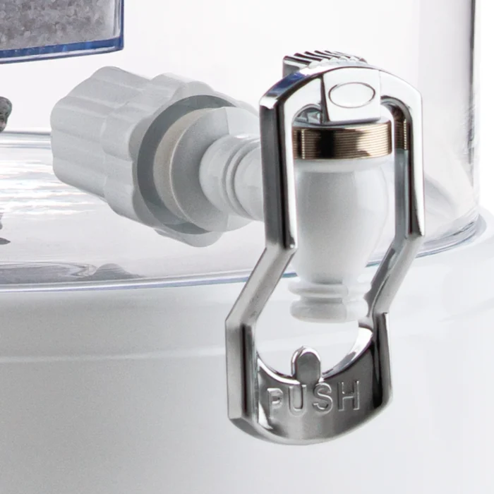 AcalaQuell® Kunststoffhahn weiß für Standwasserfilter – inkl. Dichtungen
