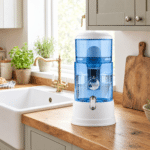AcalaQuell Grande Wasserfilter in Blau in der Küche