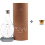 MAYU Gold Touch Set – Swirl Karaffe Dolomite mit goldenem Ausgießer