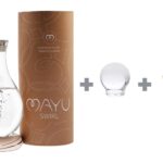 MAYU Perfect Swirl Complete – Swirl Karaffe Earth mit Glasdeckel und goldenem Ausgießer