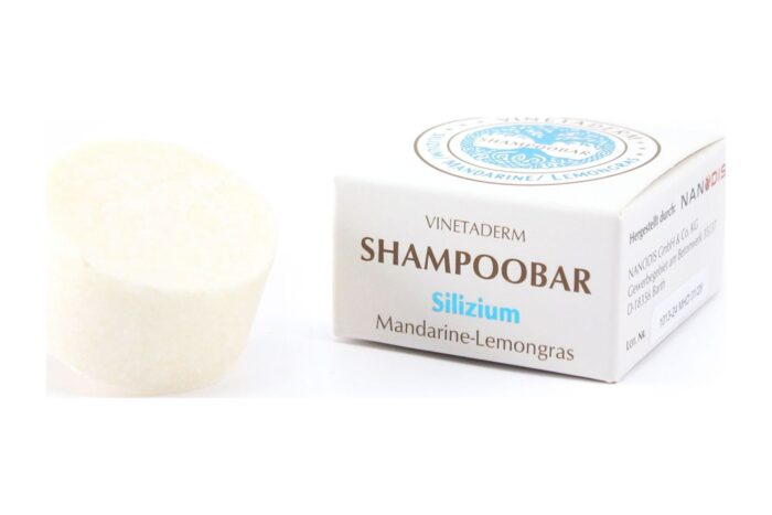 Shampoobar mini Silizium – Seitenansicht mit Schachtel
